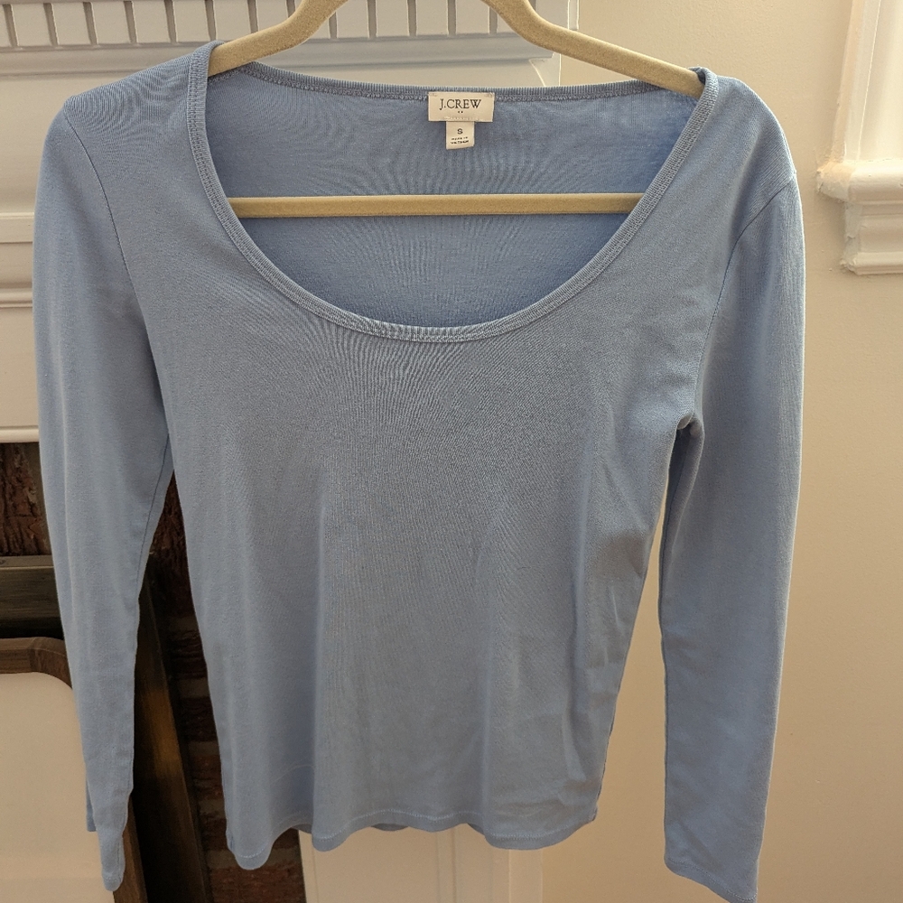 J. Crew Soft Blue Long Sleeve Top